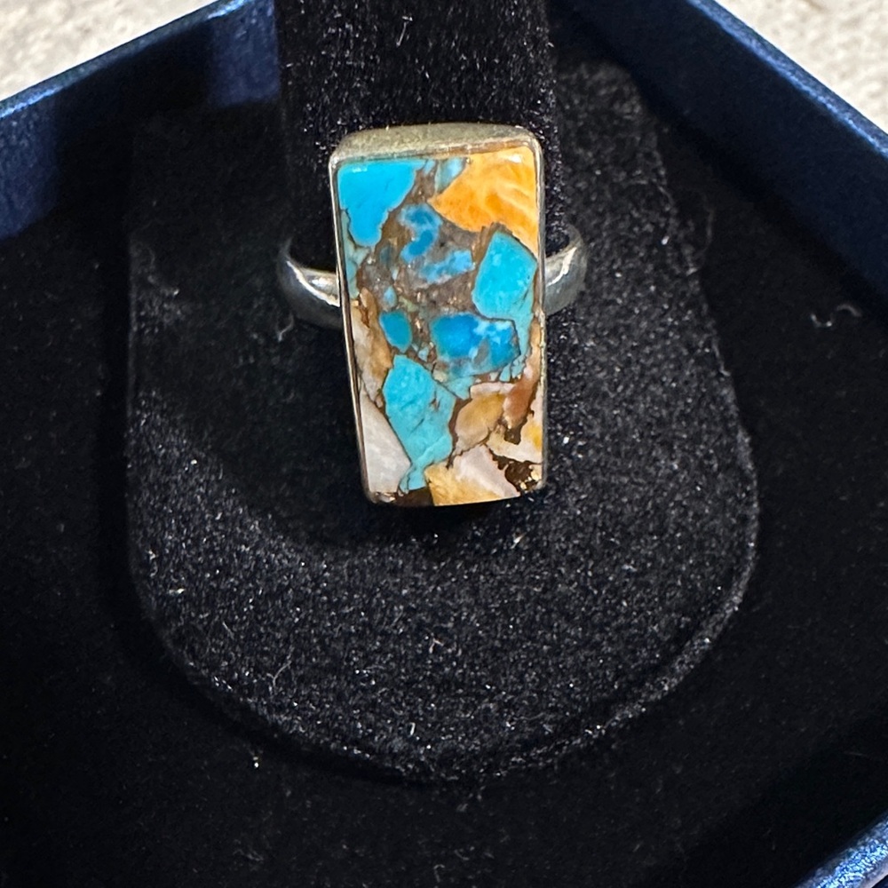 Oyster Copper Turquoise Ring